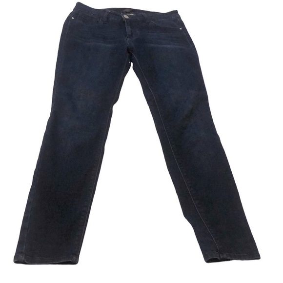 Fire Los Angeles Dark Wash Low Rise Distressed Skinny Jeans Size 5 - Picture 1 of 12